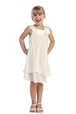 Satin Bib Neckline & Chiffon A-line Big Girls