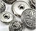Antiqued Silver- Golf King's Crest~ Metal Blazer Button Set- 14 Piece Set For Double Breasted Blazers