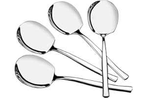 Tyminin Stainless Steel Serving Spoons, Buffet Serving Spoons, Set of 8