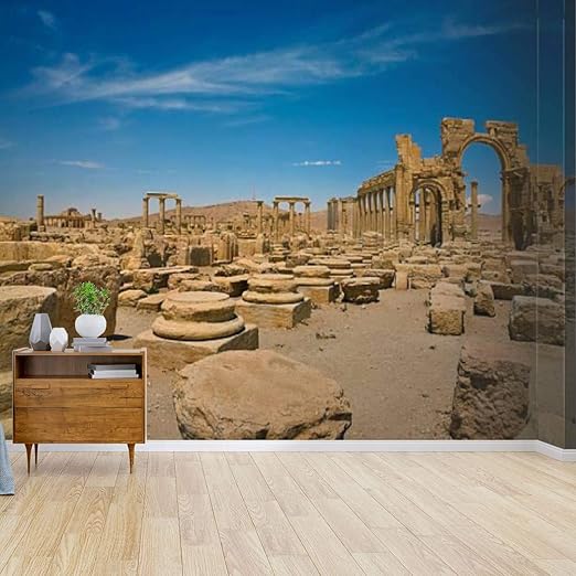 Amazon Com The Ancient Ruins Of Palmyra Old Stone Arch View Stock Pictures Canvas Print Wallpaper Wall Mural Self Adhesive Peel Stick Wallpaper Home Craft Wall Decal Wall Poster Sticker For Living
