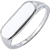 Amazon Essentials 14K Plated Sterling Silver Round Signet Ring