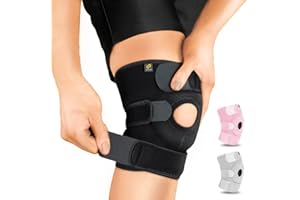 Bracoo Knee Support Brace for Men Women, Adjustable Compression Sleeve Wrap Patellar Pad Tendon - Arthritis Pain, meniscus tear, Injury Recovery, Running, Workout, KS10