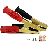 Heavy Duty Crocodile Clamp Thicken Pure Copper 100A/800A/1500A Car Battery Charger Clamps Power Replacement Battery Alligator Clips Jumper Cables Clamp Welding machine clamp（500-1500A）-Large