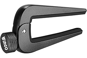 WINGO Wide Guitar Capo Fit for Acoustic Classical Electric Guitars, Bass, Mandolin, Banjos, Ukulele, Black