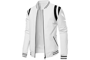 chuida Mens Stand Collar leather jacket Motorcycle Lightweight leather jacket men Faux Leather Bomber Casual Outwear