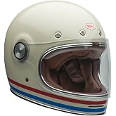 Bell Bullitt Helmets - Stripes Gloss Pearl White/Oxblood/Blue - Small