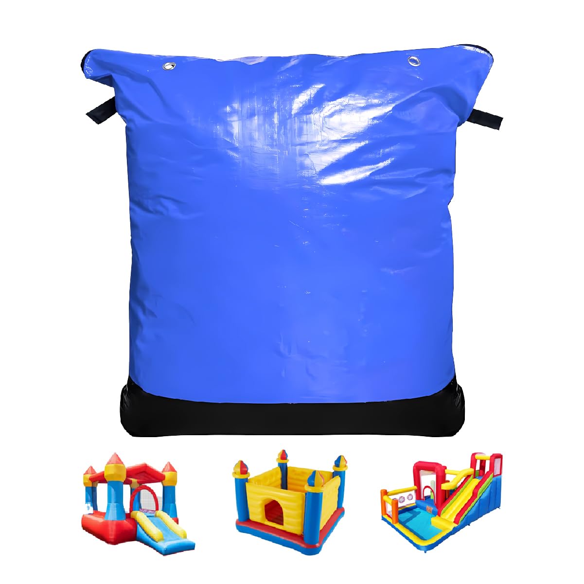 Photo 1 of QYILUARE Heavy Duty Water-Resistant Inflatable Bounce House Storage Bag with Zipper, Flat 39" x 47", for Residential & Commercial Use-Blue