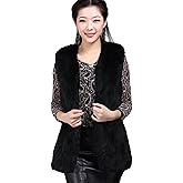 Nvziyichu Women's Winter Waistcoat Casual Faux Fur Vest