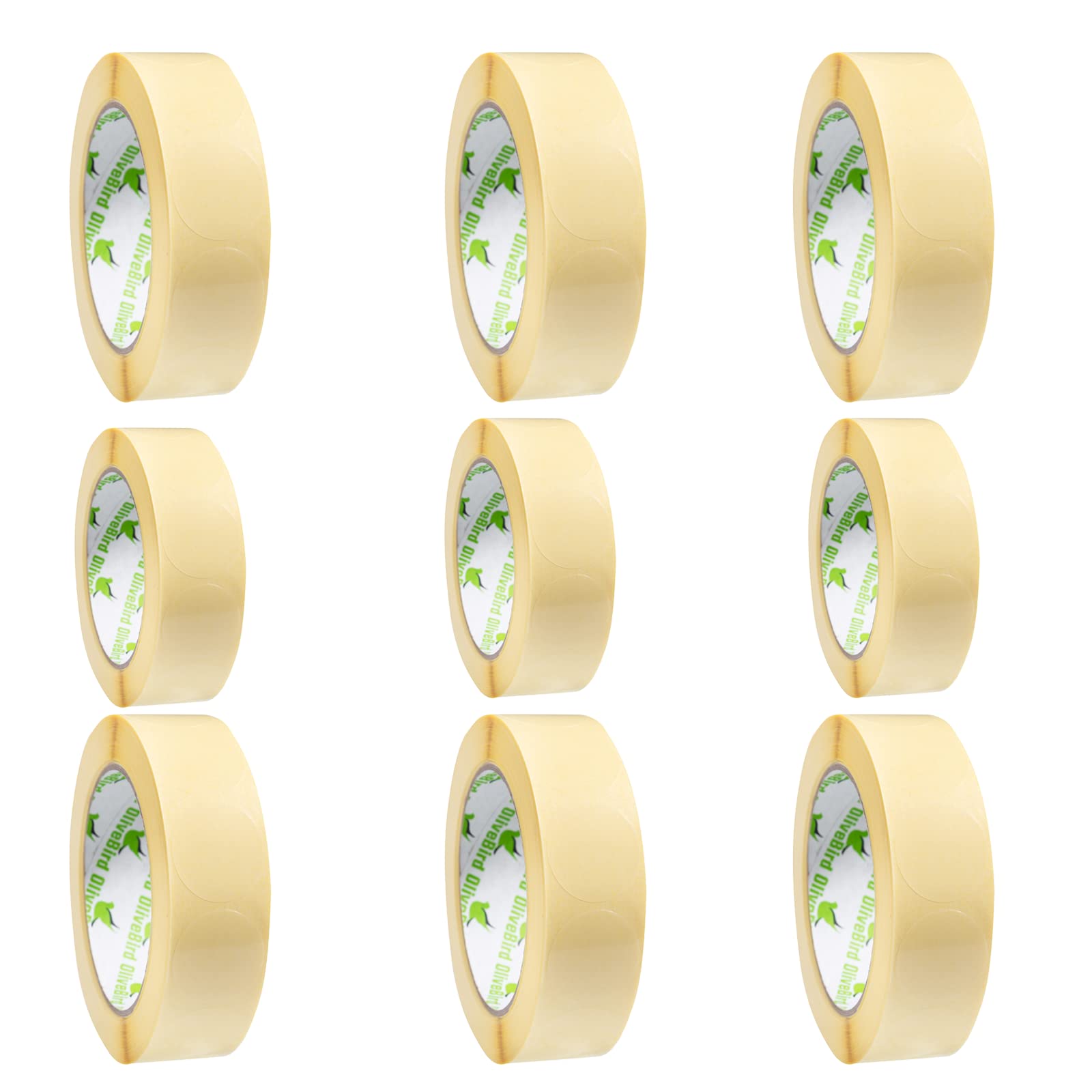 OliveBird [9 Rolls, 9,000 Labels] Clear Stickers Round Labels 30mm / 3cm Diameter - Peel and Stick (9 Rollsx 1,000pcs.) — image 1