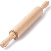 AISOSO Rolling Pins for Baking, 15.75 Inches Wooden Rolling Pin with Handles, Classic Nonstick Dough Roller for Fondant Pizza