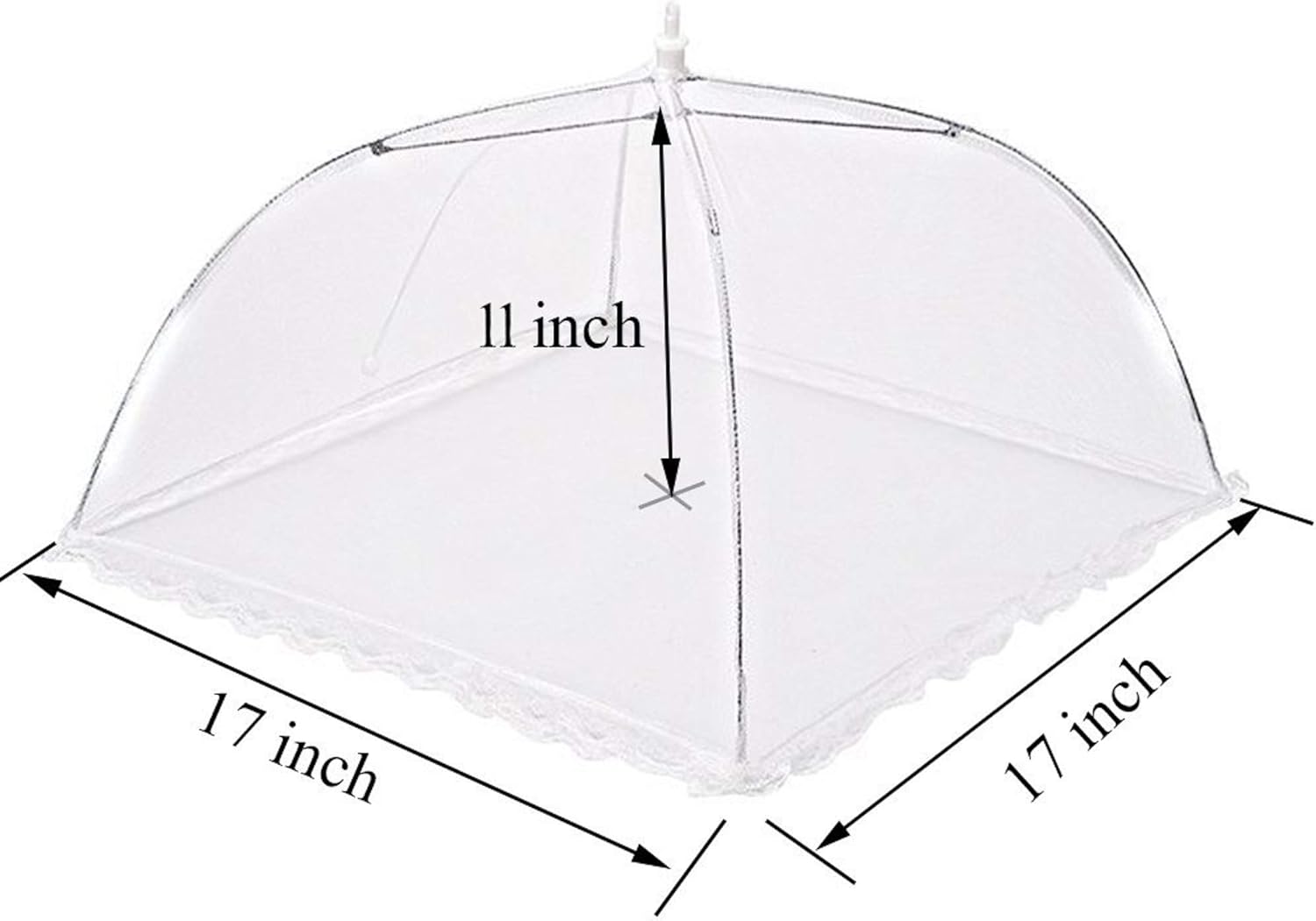  | Simply Genius (6 pack) Large and Tall 17x17 Pop-Up Mesh Food Covers Tent Umbrella for Outdoors, Screen Tents, Parties Picnics, BBQs, Reusable and Collapsible: Plate Serving Covers