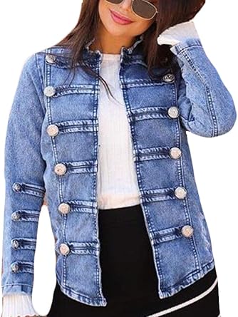 double breasted jean jacket