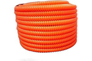 HydroMaxx® Flexible Corrugated PVC Non-Split Tubing and Convoluted Wire Loom - UV Stabilized - Rated for Outdoor Use (1 1/2" dia x 100 ft, Orange)
