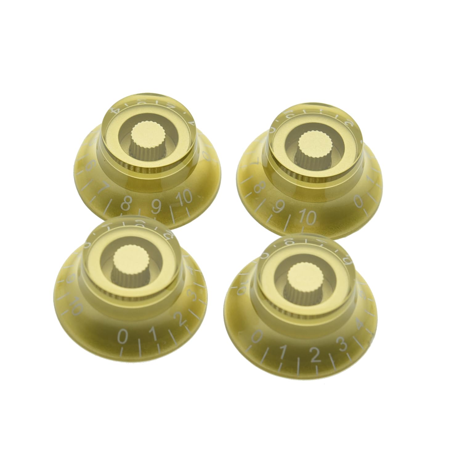 Dopro 4pcs USA(Imperial) LP Guitar Bell Knobs 24 Fine Splines Top Hat Knobs for USA Les Paul with CTS Pots Gold