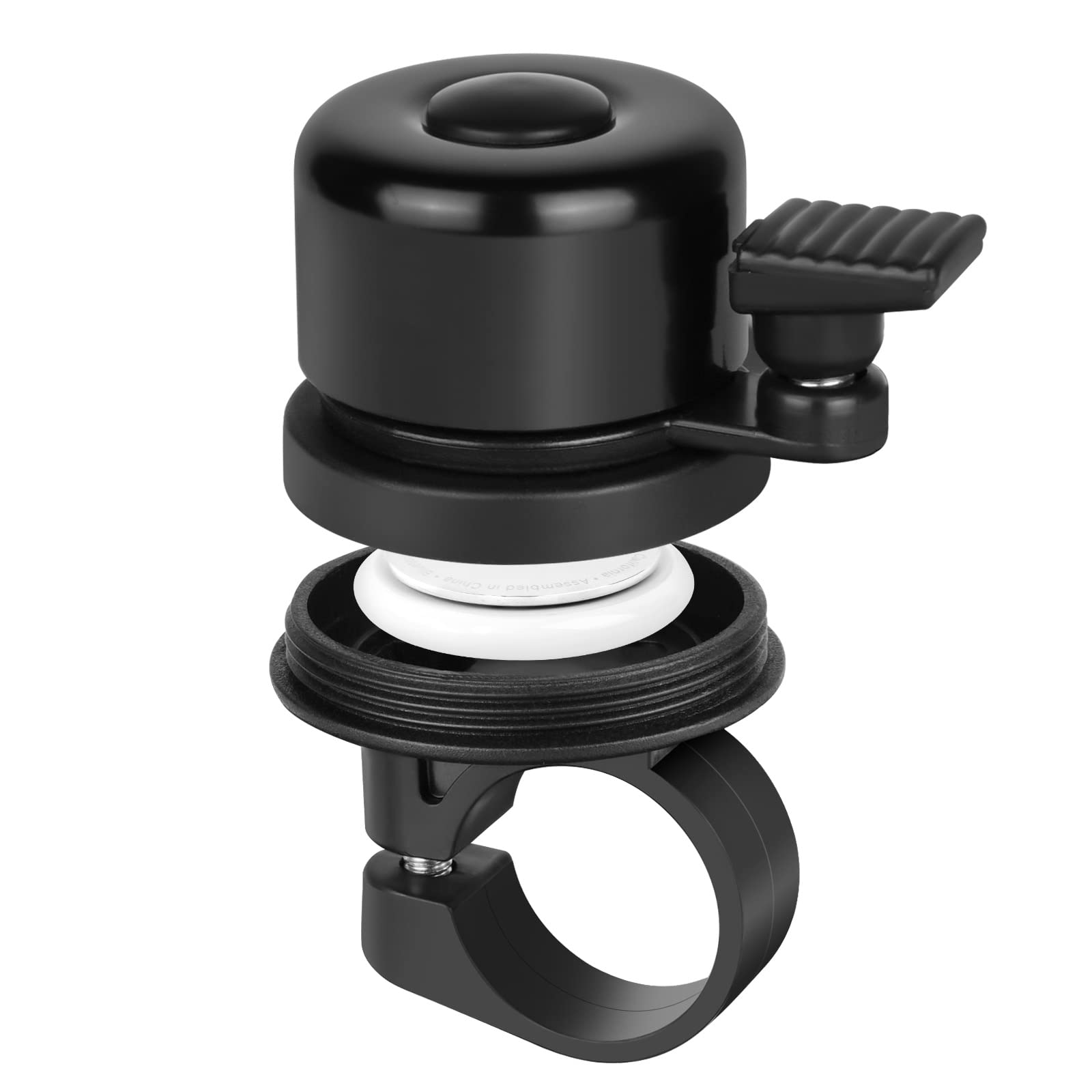 Ainiv Bike Bell, Safe Anti Theft Bicycle Bell for Apple AirTag, Copper Bike Ring Bike Accessories with Loud Sound for 22mm Bike Handle Suitable for Kids Adult Mountain Road Bike