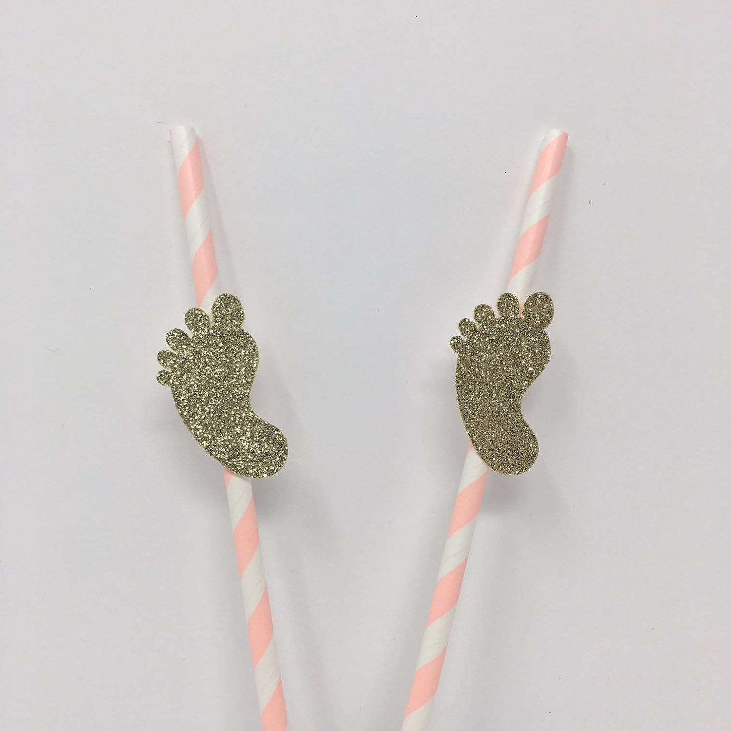 10 X Baby Feet Straws Baby Shower Ideas Baby Shower Decoration