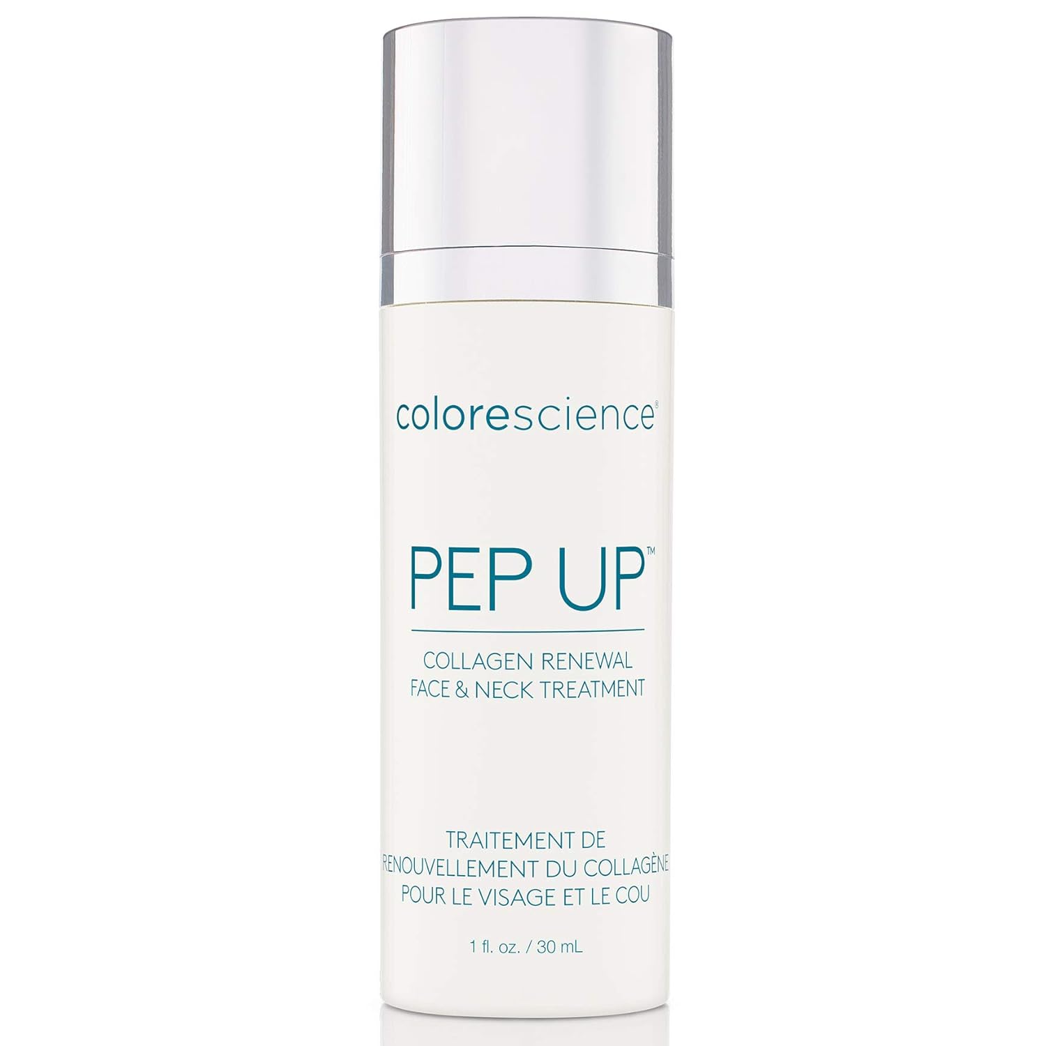 Colorescience Pep Up Collagen Renewal Face & Neck Treatment, Promotes Collagen and Elastin Production, 10 Peptides to Defend Against Signs of Aging