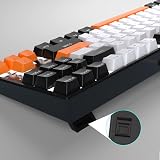 MageGee 75% Mechanical Keyboard 87 Keys Yellow Linear Switch White LED Backlit view 5