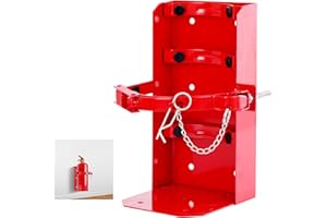 QAMGCYW 𝙐𝙥𝙜𝙧𝙖𝙙𝙚 Heavy Duty Fire Extinguisher Bracket，Wall Mount Fire Extinguisher Holder-St12 Steel, Fit 20 lb Dry/10 lb CO2 Extinguisher for School Boat Truck Replace amerex 809, 3-Yr Service