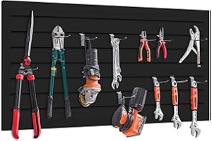 QUEENLINK [4x2 Ft²] PVC Slat Wall Paneling, Adjustable Slatwall Panels with Coupling Structure, Slatted Wall Panel System with Customizable Storage Options, DIY Cutting & Easy-to-Install Slatwall Board Shelves