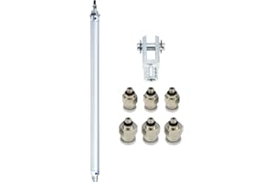 S SYDIEN Pneumatic Cylinder 16mm Bore 300mm Stroke Air Cylinder Single Rod Double Action with Y Connector and 2Pcs Pneumatic Quick Fitting (MAL16x300)