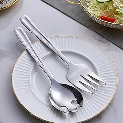 GoGeiLi Salad Server Set, 9.5-inch Stainless Steel