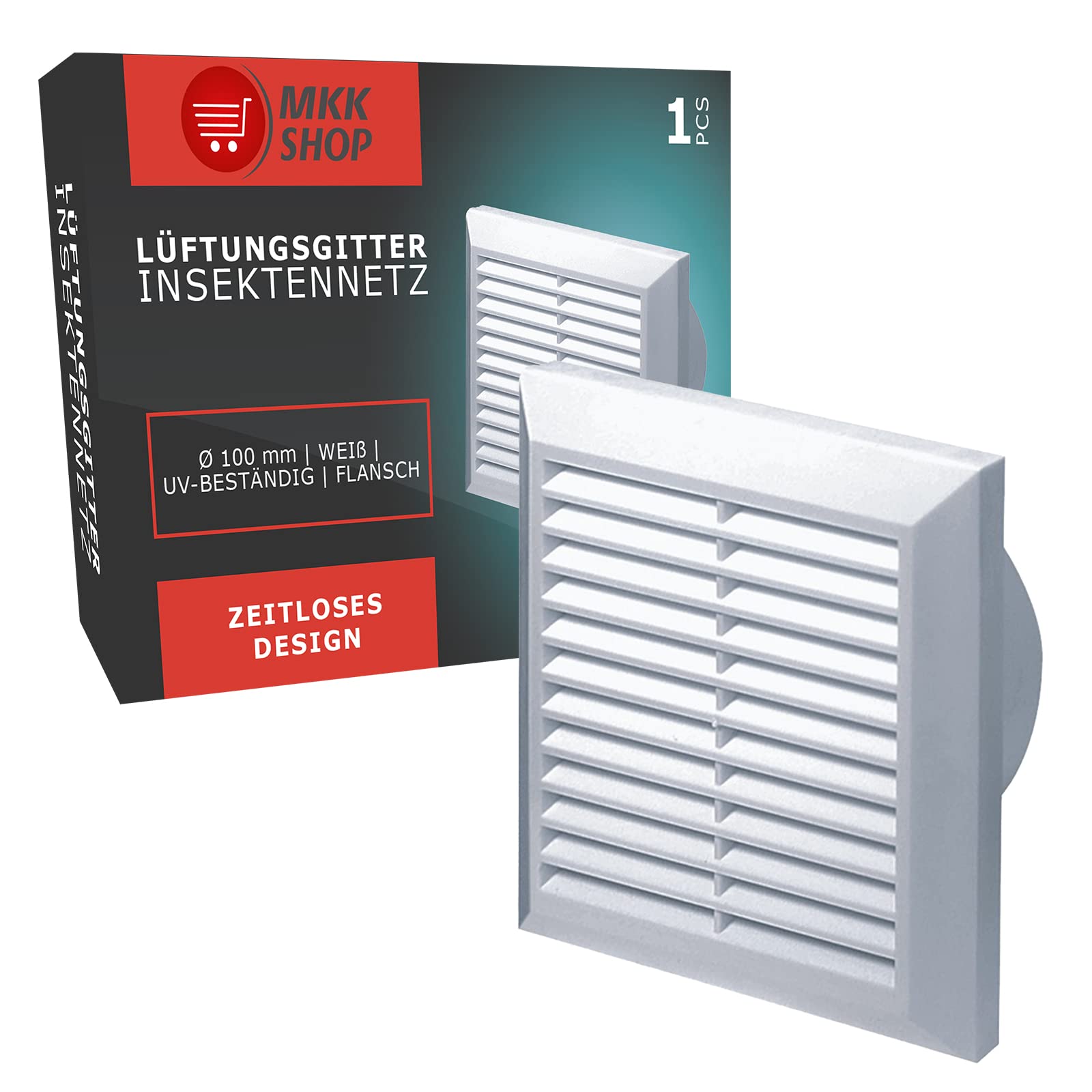 T27 Ventilation Grate Insect Screen Round Diameter 150 mm White ABS Grate