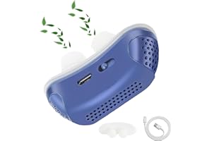TECHVANT Anti Snoring Devices, Snoring Solution, Mini Anti Snoring Sleep Aid, Upgraded Variable Speed Mini Anti Snoring, Double Eddy Current Nasal Dilators- Blue