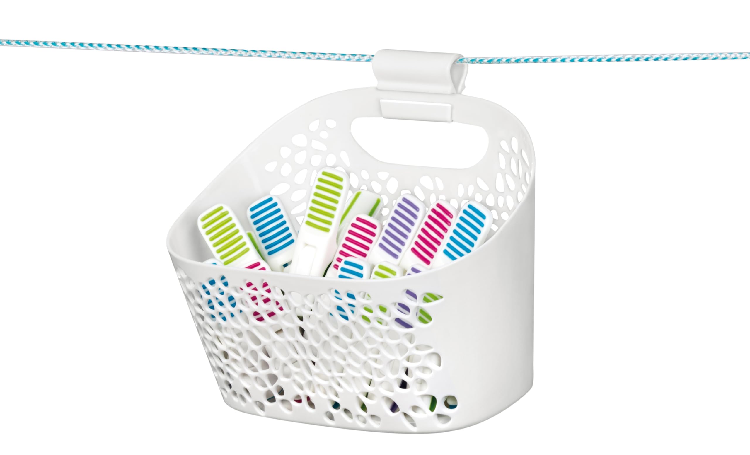 Tescoma Clothes Pegs in Basket, 20 Pcs Clean Kit