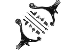 KRGUOD Front Lower Control Arm for Acura EL & Honda Civic 2001-2005, Ball Joint + Inner & Outer Tie Rod Ends, Left & Right, Suspension Kit K640287 K640288 K90332 K90454 K90455 ES3581 EV469-10pcs