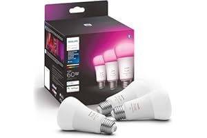 Philips Hue White and Color Ambiance A19 E26 LED Smart Bulb, Bluetooth & Zigbee Compatible (Hue Hub Optional), Works with Ale