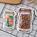 Reusable Ziplock Snack Bags, 12 pcs Cute Mason Jar Pattern Food Storage Zipper Bags, Reusable Sandwich Bags Dishwasher Safe for Kitchen Picnic Camping Organizer (Tallx2+Lx3+Mx3+Sx4)