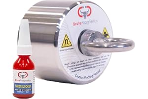 Brute Magnetics Battler 360 Magnet | 1500-lb Pull Force | Includes 360 Degree Magnet and Threadlocker | Magnetic Fishing for Salvage and Treasure Hunting in Rivers, Oceans, and Lakes