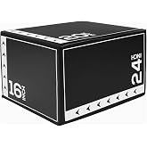 BalanceFrom 3-in-1 Foam Plyometric Jump Box for Home Gym, Multiple Heights.