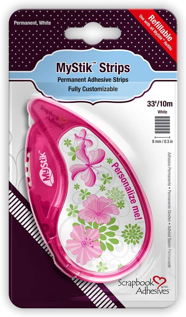 SCRAPBOOK ADHESIVES BY 3L MyStik Permanent Strips, 10M x 8mm