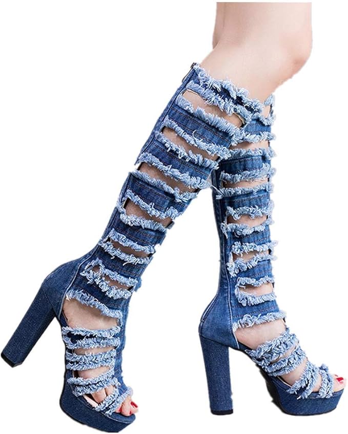 jean heel boots