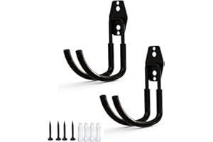 NZXVSE 2 Pack Garden Hose Holder Bracket Wall Mount for Storage Pipe, Water Hose Holder,Black Heavy Duty Steel Hose Hanger Ho