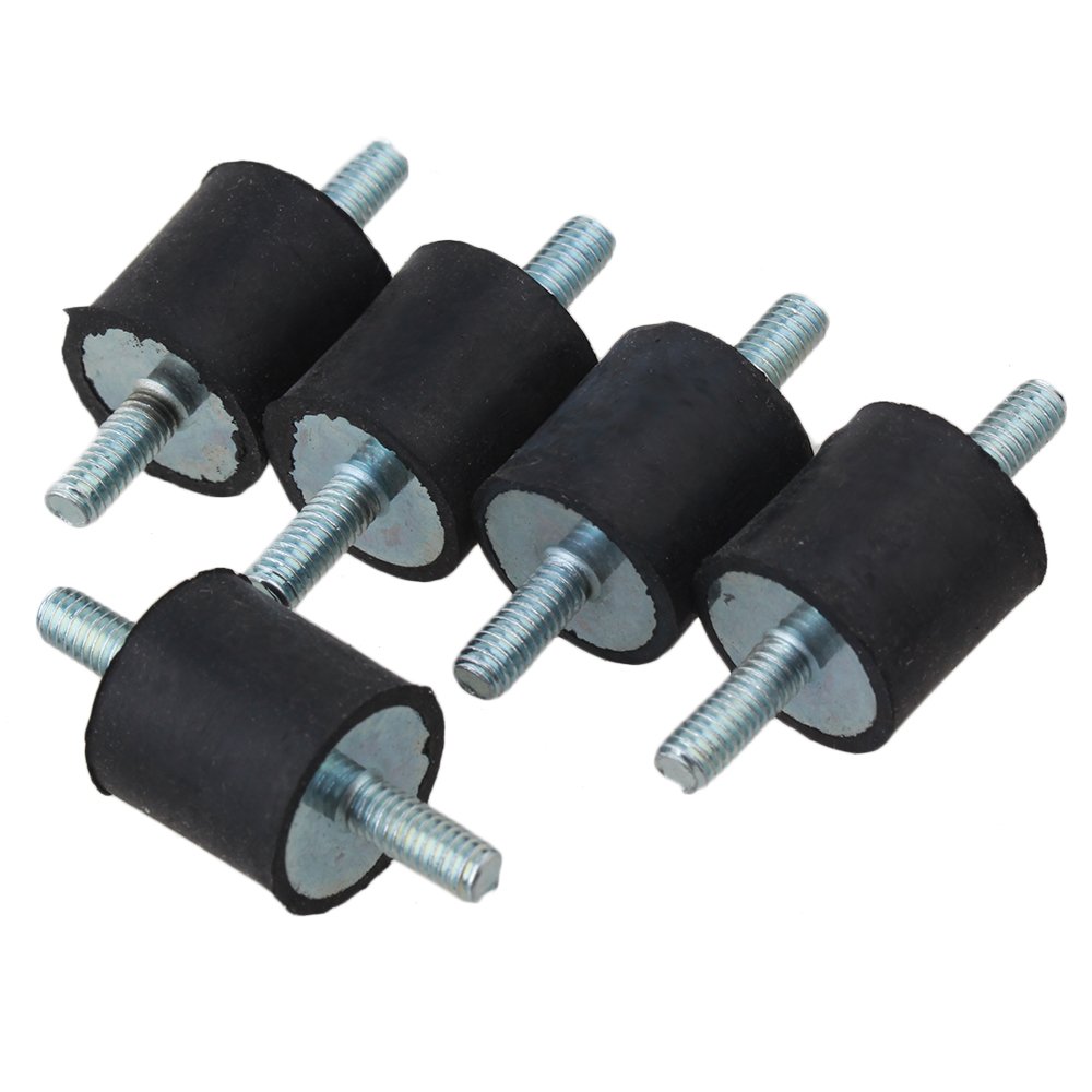 cnbtr 15 x 15 mm negro + plata doble extremos tornillo Silentblock ...