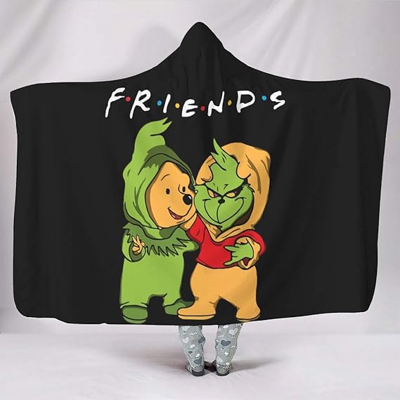 Hooded Blanket Bear and Grinch Universal Super Cozy Personalized