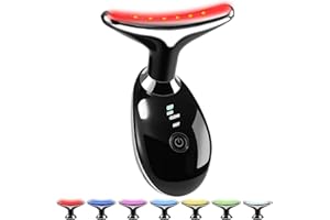 VGY 7-in-1 True Beauty Glow Facial Massager, Multifunctional Electric Red Light Therapy for Women (Black)