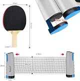 FBSPORT Ping Pong Set 2 Bats 6 Balls Retractable Net Carry Bag Indoor Outdoor view 3