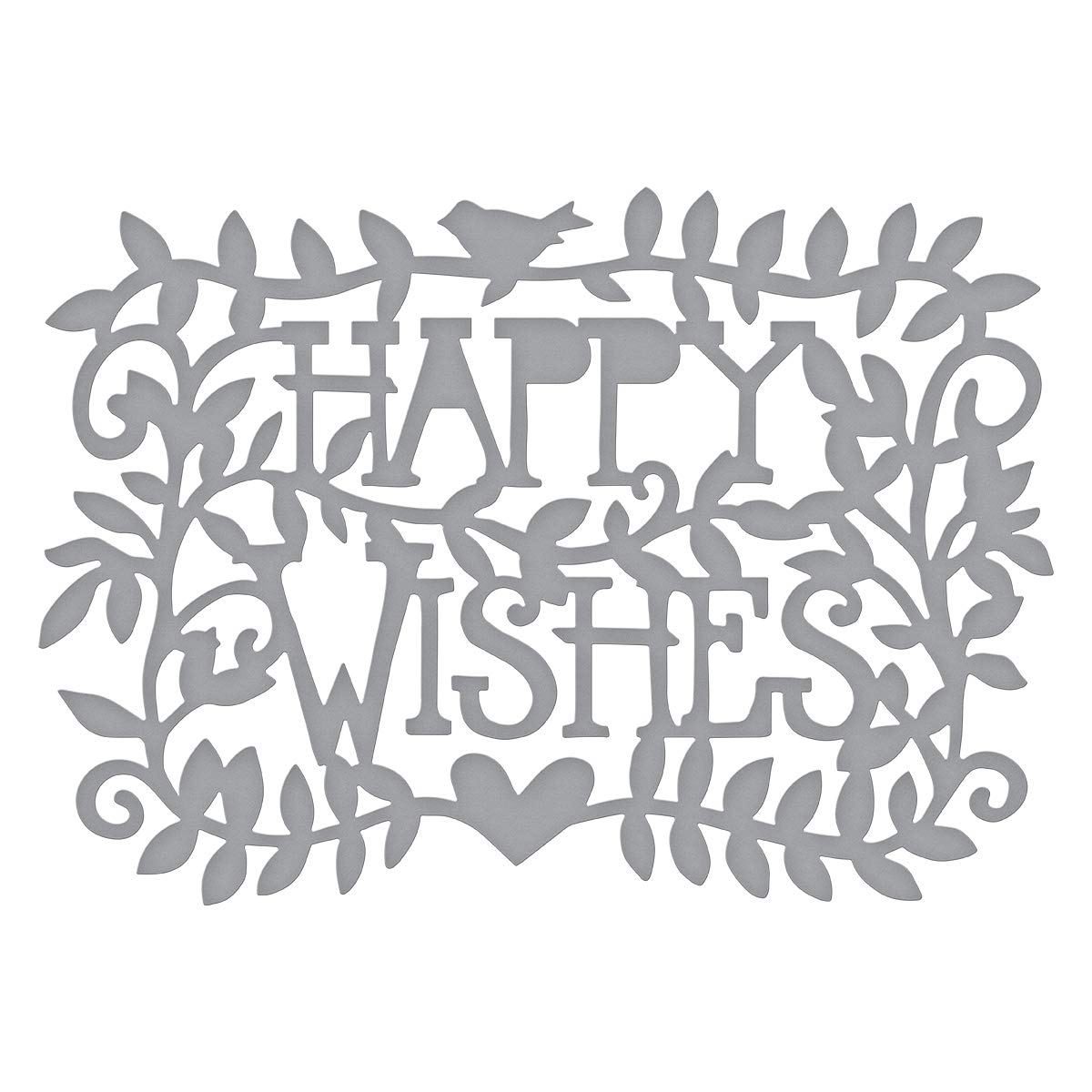 Spellbinders Etched Die, Copper, Happy Wishes: 9.7 x 6.9 cm