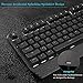 Rottay Mechanical Keyboard, 104-Key Led Backlit Wired Mechanical Gaming Keyboard with Blue Switch Anti-ghosting Ergonomical Perfect for PC&Mac Gamers and Typist