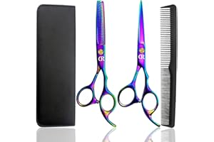 Professional Hair Cutting Shears Set,6 Inch Barber Hair Cutting Scissors Kit,Hairdressing Thinning Shears for Hair Cutting,Sh