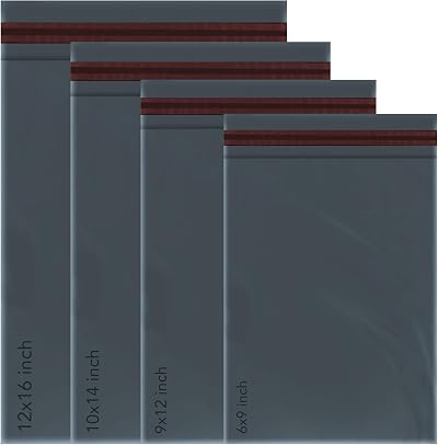 iSOUL 100 Mixed Mailing Bags Self Seal 6x9 9x12 10x14 12x16 5 sizes