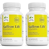 Terry Naturally Saffron Lift + Curcumin - Herbal Supplement with Curcumin - Non-GMO Saffron & Brain Curcumin Capsules - Concentration & Relaxation Support Supplement - 60 Capsules (Pack of 2)