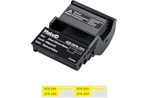 MakeID EP53 Flag Labels, P-Flag Pre-Sized Label Tape with Ribbon Cartridge for Indoor/Outdoor Wire and Cable, DataCom Labeling - for EP53 Portable Industrial Label Maker