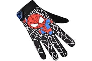 Miokkley Kids Bike Gloves, Spider Superhero Sport Gloves for Children Monkey Bars Climbing Riding Fishing Hunting