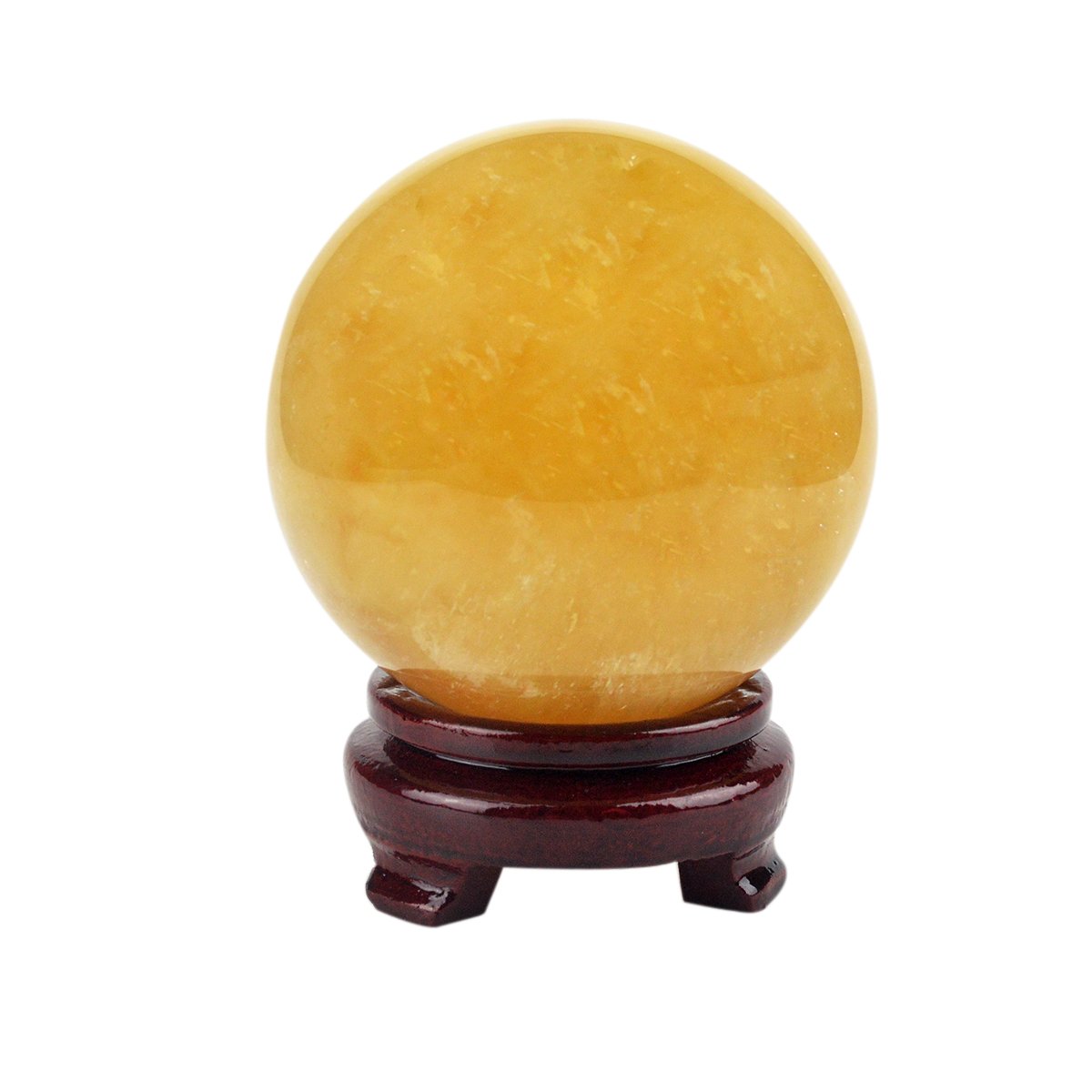 Feng Shui Natural Citrine Crystal Sphere Ball 4"+Stand and One Free Red String Bracelet Y1356…