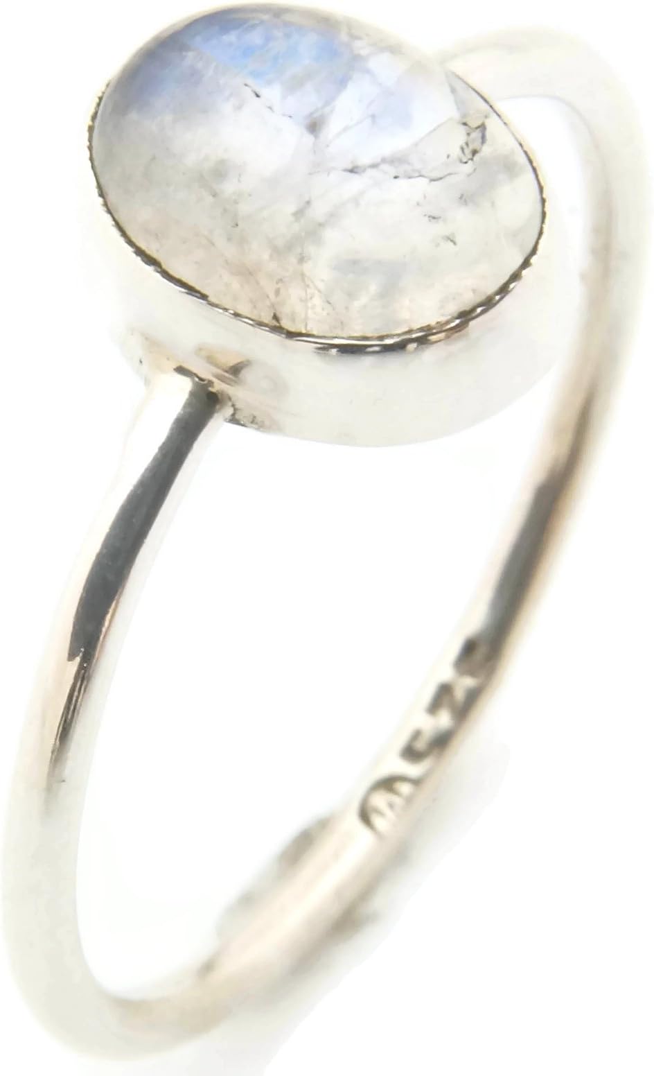 Ring 925 sterling silver rainbow moonstone (No: MRI 100)